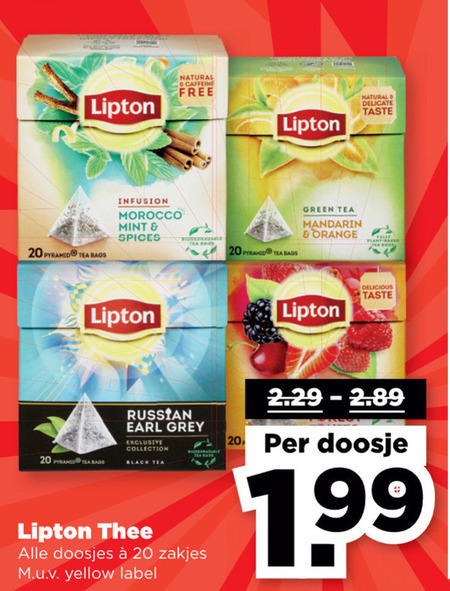 Lipton   thee folder aanbieding bij  Plus Vandaag - details