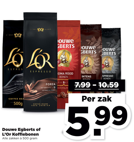 Douwe Egberts   koffiebonen folder aanbieding bij  Plus Vandaag - details