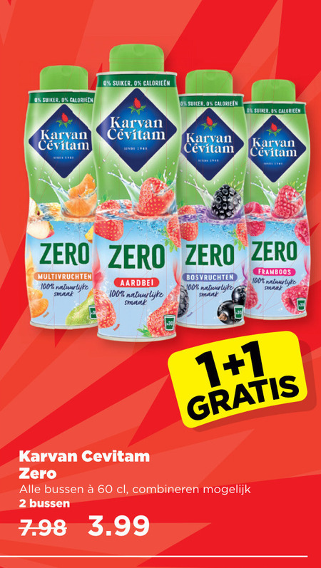 Karvan Cevitam   limonadesiroop folder aanbieding bij  Plus - details