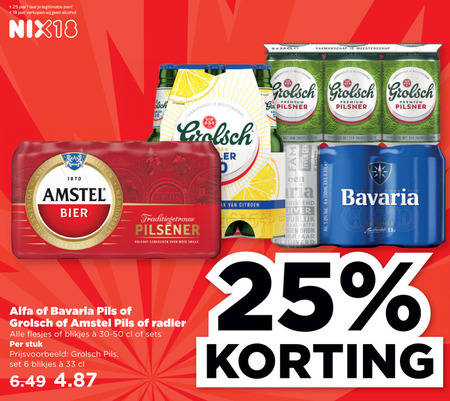 Amstel   blikje bier folder aanbieding bij  Plus - details