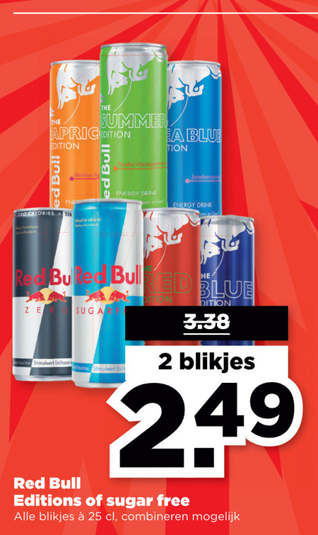 Red Bull   energiedrank folder aanbieding bij  Plus - details