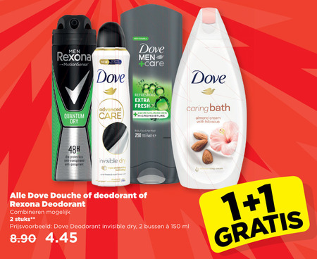 Dove   bodylotion, deodorant folder aanbieding bij  Plus - details