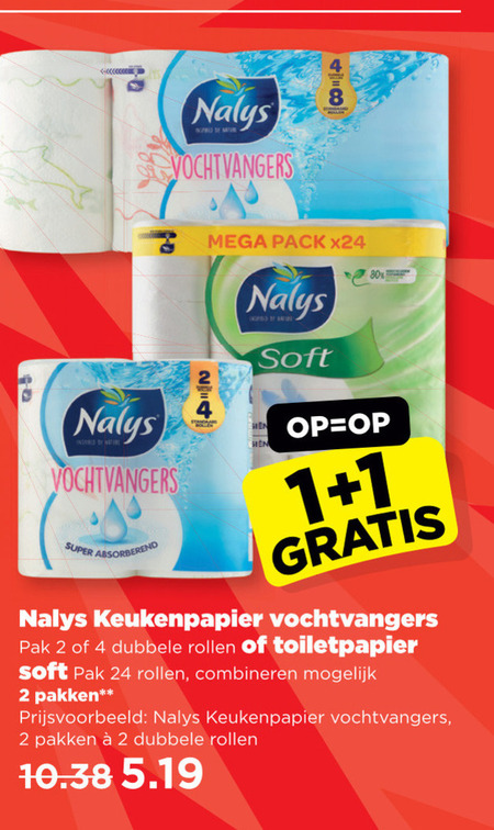 Nalys   keukenpapier, toiletpapier folder aanbieding bij  Plus - details