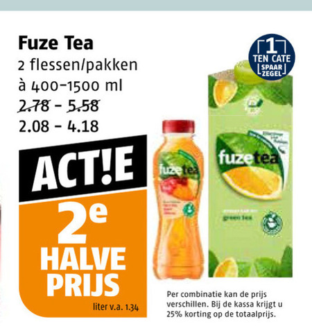 Fuze Tea   ice tea folder aanbieding bij  Poiesz - details