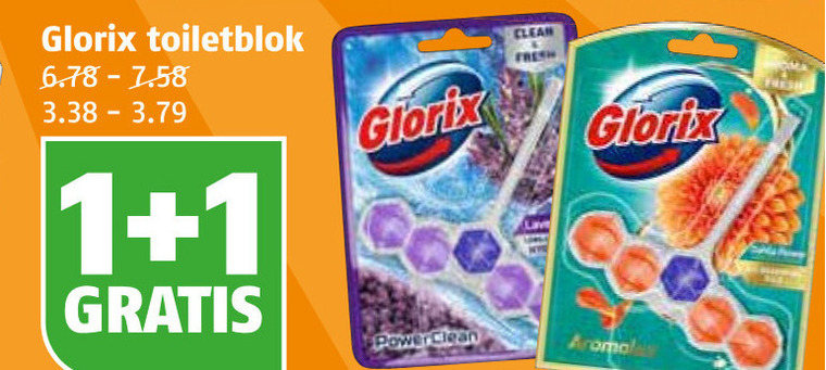 Glorix   toiletblok folder aanbieding bij  Poiesz - details