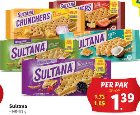 Sultana   fruitbiscuit folder aanbieding bij  Lidl - details