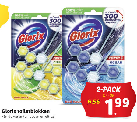 Glorix   toiletblok folder aanbieding bij  Lidl - details