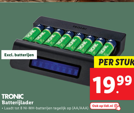 Tronic   batterijlader folder aanbieding bij  Lidl - details