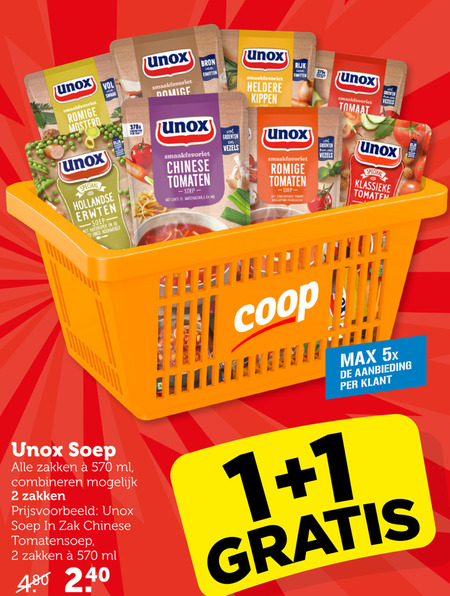 Unox   soep folder aanbieding bij  Coop - details