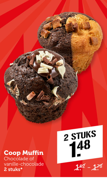 Coop Huismerk   muffins folder aanbieding bij  Coop - details