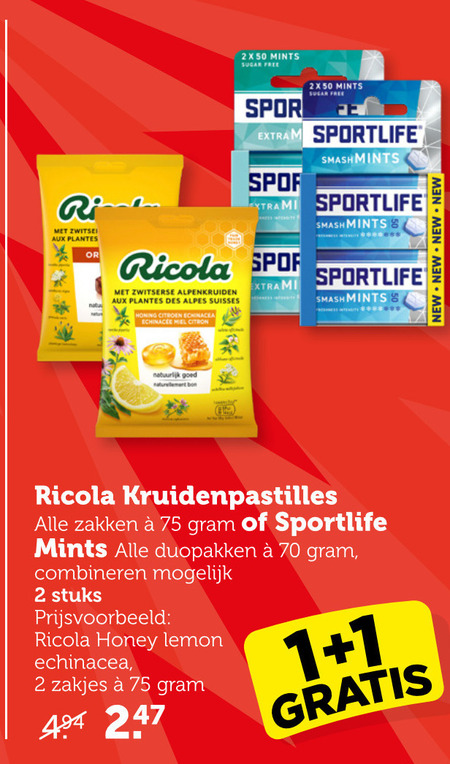 Sportlife   kauwgom folder aanbieding bij  Coop - details