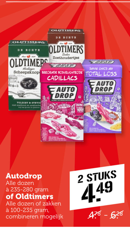 Autodrop   drop, snoep folder aanbieding bij  Coop - details