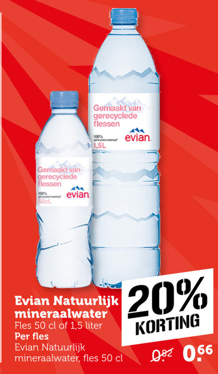 Evian   mineraalwater folder aanbieding bij  Coop - details