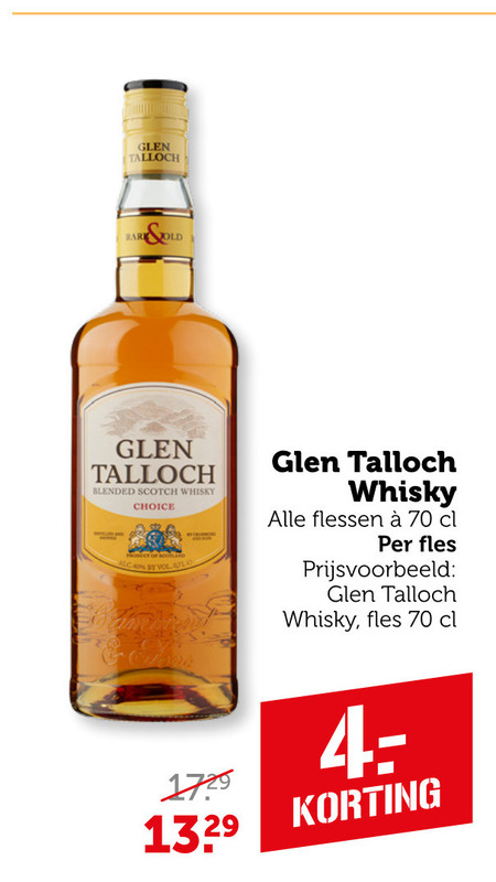 Glen Talloch   whisky folder aanbieding bij  Coop - details