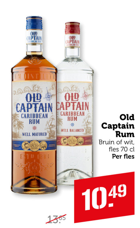 Old Captain   rum folder aanbieding bij  Coop - details