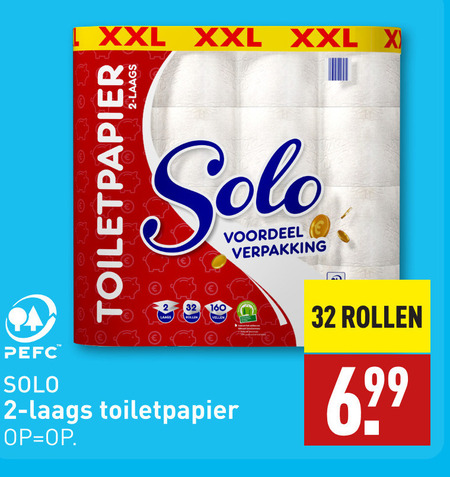 Solo   toiletpapier folder aanbieding bij  Aldi - details