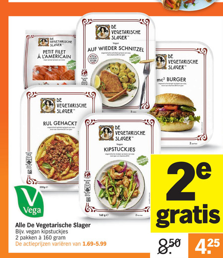 De vegetarische Slager   vegetarisch folder aanbieding bij  Albert Heijn - details