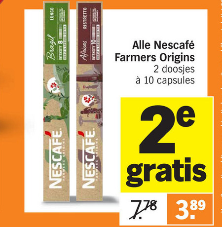 Nescafe   koffiecups folder aanbieding bij  Albert Heijn - details