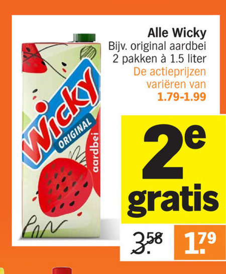 Wicky   fruitdrank folder aanbieding bij  Albert Heijn - details