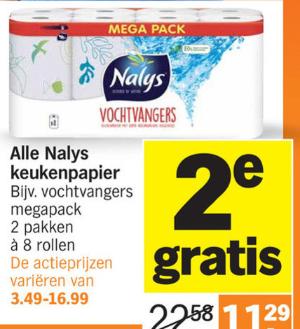 Nalys   keukenpapier folder aanbieding bij  Albert Heijn - details