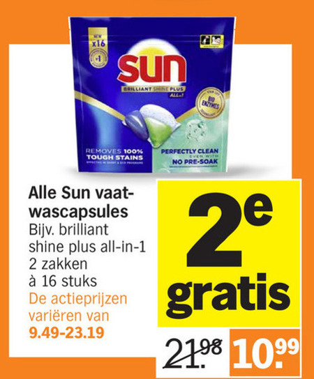 Sun   vaatwasmiddel folder aanbieding bij  Albert Heijn - details