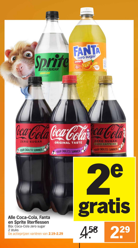 Fanta   cola, frisdrank folder aanbieding bij  Albert Heijn - details