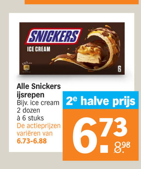 Snickers   ijsreep folder aanbieding bij  Albert Heijn - details