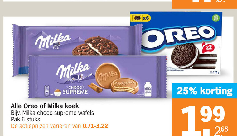 Milka   biscuits folder aanbieding bij  Albert Heijn - details