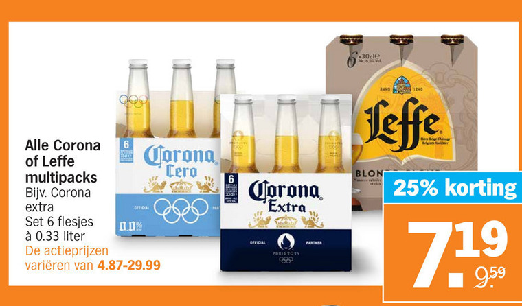 Leffe   speciaalbier, blikje bier folder aanbieding bij  Albert Heijn - details