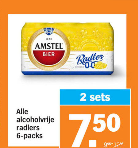 Amstel   radler bier folder aanbieding bij  Albert Heijn - details