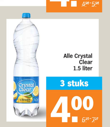 Crystal Clear   fruitdrank folder aanbieding bij  Albert Heijn - details