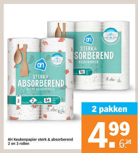 Albert Heijn Huismerk   keukenpapier folder aanbieding bij  Albert Heijn - details