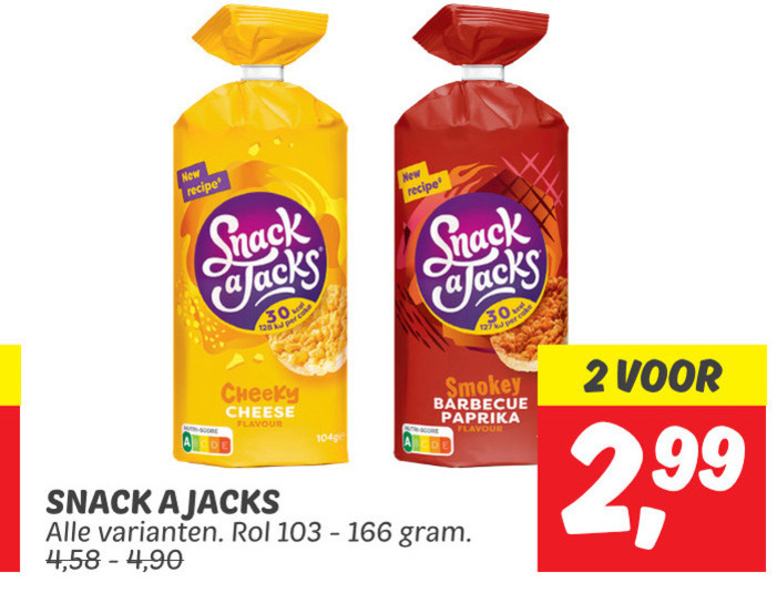 Snack a Jacks   rijstwafels folder aanbieding bij  Dekamarkt - details