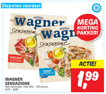 Wagner   diepvriespizza folder aanbieding bij  Dekamarkt - details