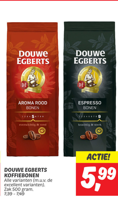 Douwe Egberts   koffiebonen folder aanbieding bij  Dekamarkt - details