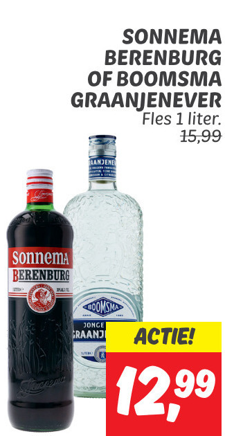 Sonnema   berenburg, jenever folder aanbieding bij  Dekamarkt - details