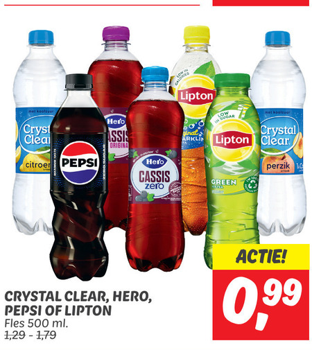 Crystal Clear   frisdrank, cola folder aanbieding bij  Dekamarkt - details