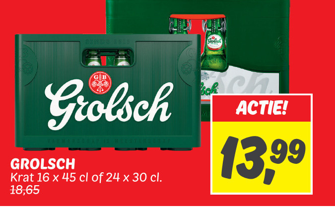 Grolsch   krat bier folder aanbieding bij  Dekamarkt - details