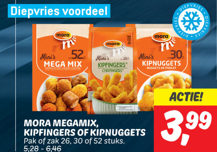 Mora   snack, kipsnacks folder aanbieding bij  Dekamarkt - details