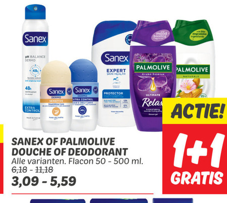 Sanex   douchegel, deodorant folder aanbieding bij  Dekamarkt - details