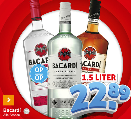 Bacardi   rum folder aanbieding bij  Hoogvliet - details