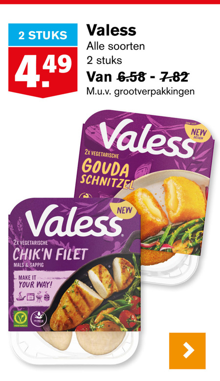 Valess   vegetarisch folder aanbieding bij  Hoogvliet - details