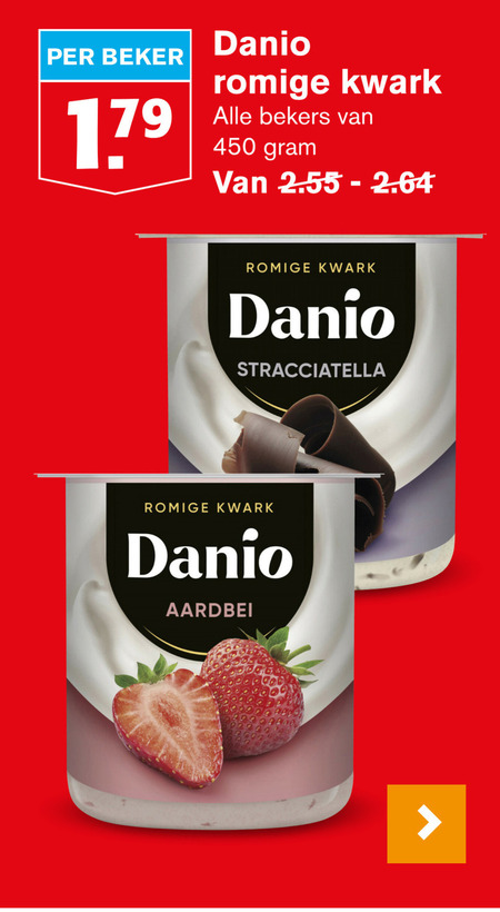 Danone Danio   kwark folder aanbieding bij  Hoogvliet - details