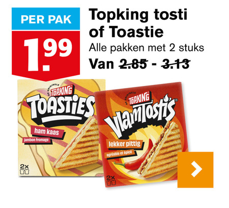 Topking   kaasbroodjes folder aanbieding bij  Hoogvliet - details