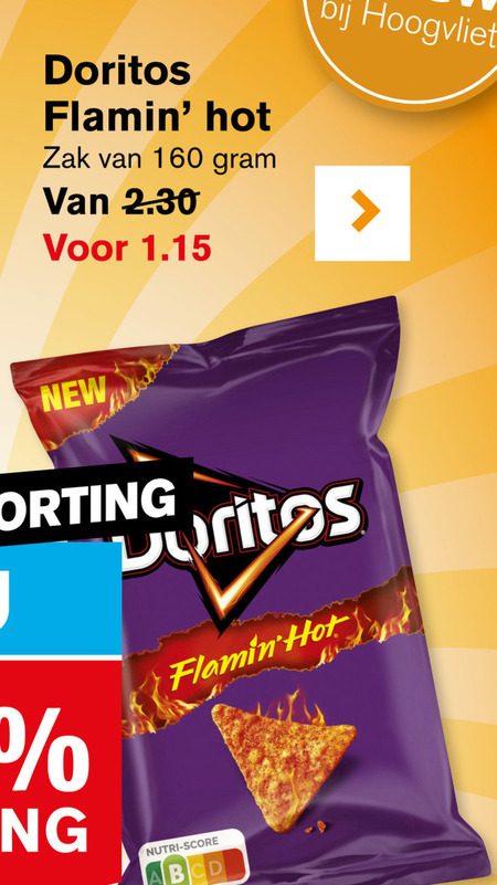 Doritos   chips folder aanbieding bij  Hoogvliet - details