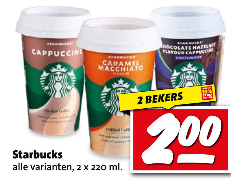 Starbucks   ijskoffie folder aanbieding bij  Boni - details