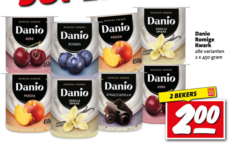 Danone Danio   kwark folder aanbieding bij  Boni - details