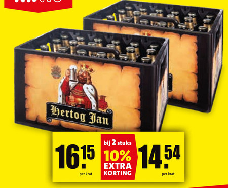 Hertog Jan   krat bier folder aanbieding bij  Boni - details