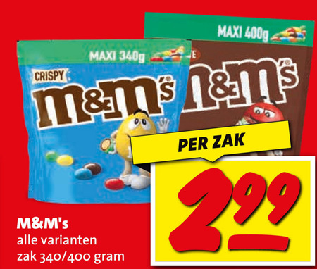 M en Ms   chocoladepindas, chocolade folder aanbieding bij  Boni - details