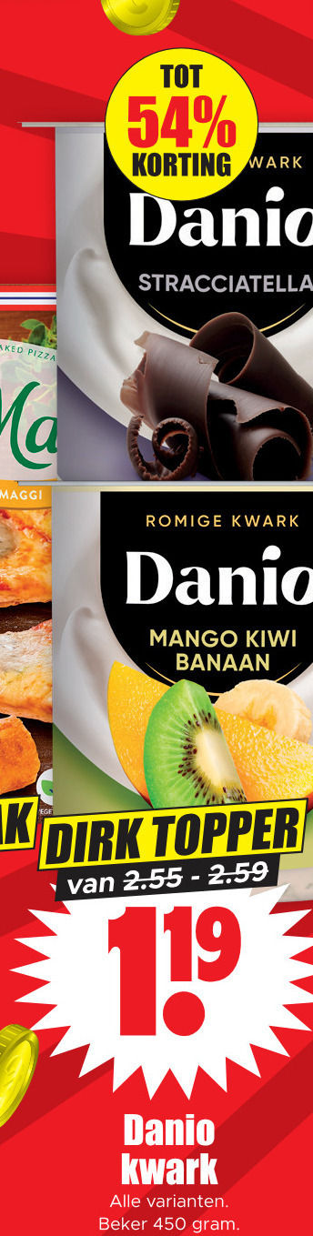 Danone Danio   kwark folder aanbieding bij  Dirk - details